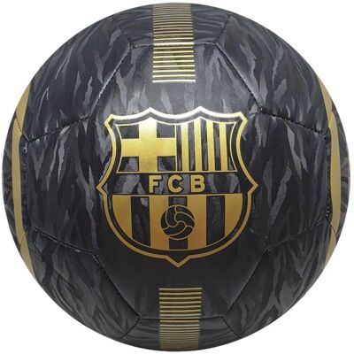 Ballon de football FC Barcelona noir et or, taille 5 - Équipement officiel - Publicité Ballon de football FC Barcelona noir et or, taille 5 - Équipement officiel - Publicité