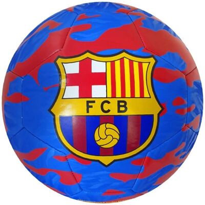 Piłka nożna z logo FC Barcelona, kamuflaż, rozmiar 5, wielokolorowa Piłka nożna z logo FC Barcelona, kamuflaż, rozmiar 5, wielokolorowa