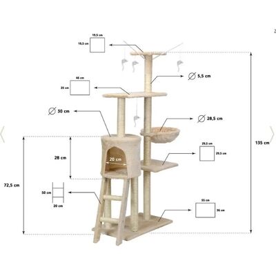 Viking Choice Árbol para Gatos XXL - Beige Viking Choice Árbol para Gatos XXL - Beige