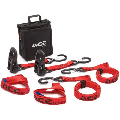 ACEBIKES Ratschen-Zurrgurt heavy duty - Schwarz - ACEBIKES Ratschen-Zurrgurt heavy duty - Schwarz -