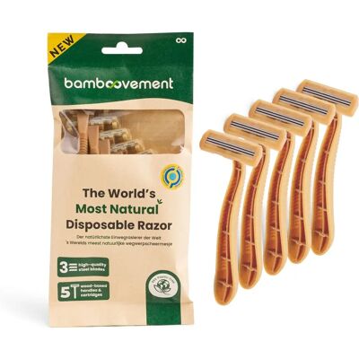 Set de Afeitadoras de Bambú Bamboovement - Ecológico y Preciso Set de Afeitadoras de Bambú Bamboovement - Ecológico y Preciso