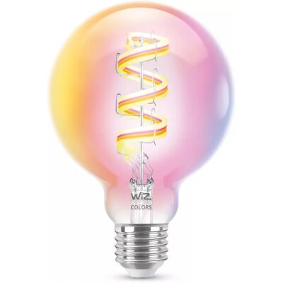 Ampoule LED Wiz RGBW E27 - Globe G95 en transparent 5W 300lm Ampoule LED Wiz RGBW E27 - Globe G95 en transparent 5W 300lm