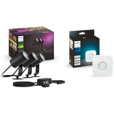 Philips Hue Lily Outdoor Smart Spotlight Kit - Black Philips Hue Lily Outdoor Smart Spotlight Kit - Black