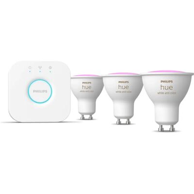 Philips - Hue Startkit - GU10 - 4,2W - Smart belysningskit Philips - Hue Startkit - GU10 - 4,2W - Smart belysningskit