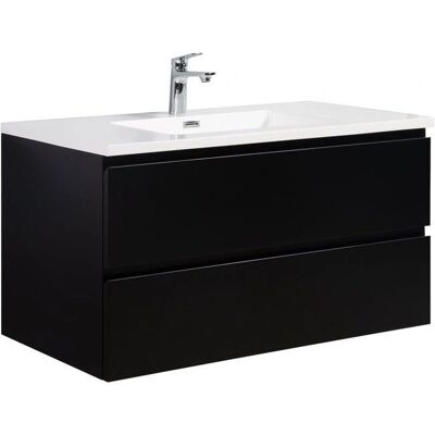 BADPLAATS - Angela 100cm - Black Matte - Badezimmer-Unterschrank BADPLAATS - Angela 100cm - Black Matte - Badezimmer-Unterschrank
