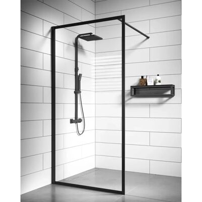 Georgia - 90 x 200 cm - Noir - 8 mm - Cabine de douche - Publicité Georgia - 90 x 200 cm - Noir - 8 mm - Cabine de douche - Publicité