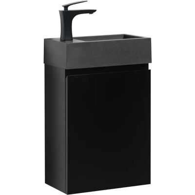 BADPLAATS - Angela 40cm - Nero Opaco - Badezimmer-Waschtisch BADPLAATS - Angela 40cm - Nero Opaco - Badezimmer-Waschtisch