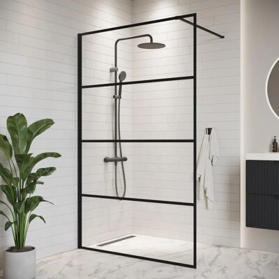 Essos - Paroi De Douche Essos - Noir - 100x200 cm - Cabine de douche - Publicité Essos - Paroi De Douche Essos - Noir - 100x200 cm - Cabine de douche - Publicité