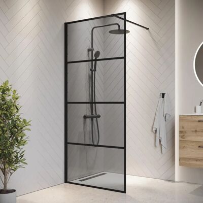Essos - 80x200 - Noir - Verre 8mm - Paroi de douche - Publicité Essos - 80x200 - Noir - Verre 8mm - Paroi de douche - Publicité