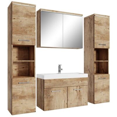BADPLAATS Paso xl 80cm Ensemble Salle de Bain - Blanc & Bois - Publicité BADPLAATS Paso xl 80cm Ensemble Salle de Bain - Blanc & Bois - Publicité
