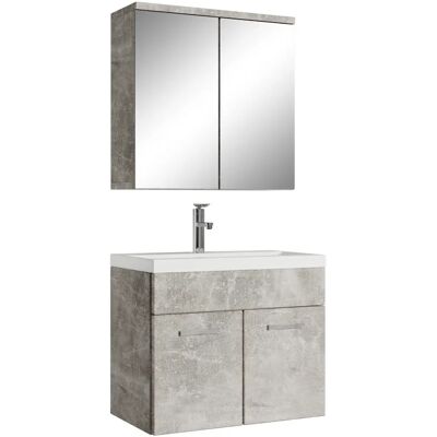 BADPLAATS - Montreal 01 60cm - Grigio Beton - Schrank - Badezimmer-Schrankset BADPLAATS - Montreal 01 60cm - Grigio Beton - Schrank - Badezimmer-Schrankset