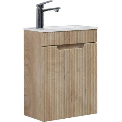 BADPLAATS- Thermis 40 x 22 cm Ensemble Mobilier de Salle de Bain Chêne Clair - Publicité BADPLAATS- Thermis 40 x 22 cm Ensemble Mobilier de Salle de Bain Chêne Clair - Publicité