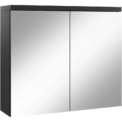 BADPLAATS Toledo Armoire miroir de salle de bain noire 80x60cm - Publicité BADPLAATS Toledo Armoire miroir de salle de bain noire 80x60cm - Publicité