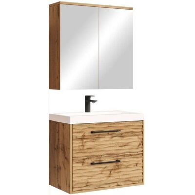 BADPLAATS Etna 60 cm Ensemble salle de bain en chêne avec miroir et lavabo - Publicité BADPLAATS Etna 60 cm Ensemble salle de bain en chêne avec miroir et lavabo - Publicité