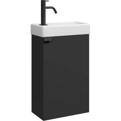 BADPLAATS Apollo Noir 40x22 cm Meuble de salle de bain Lavabo - Publicité BADPLAATS Apollo Noir 40x22 cm Meuble de salle de bain Lavabo - Publicité