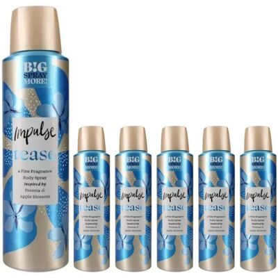 Impulse Tease - Freesia & Apple Blossom - 6x150ml - Deodorant Spray Impulse Tease - Freesia & Apple Blossom - 6x150ml - Deodorant Spray