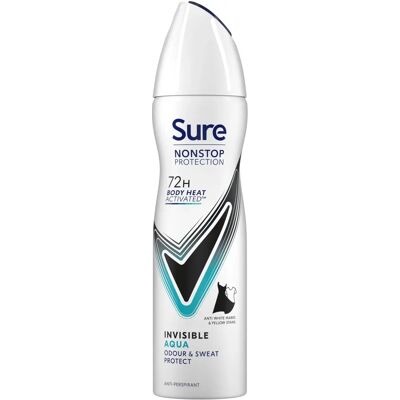 Sure Sure Women Invisible Aqua 72H Anti-Perspirant - Deodorant Spray Sure Sure Women Invisible Aqua 72H Anti-Perspirant - Deodorant Spray