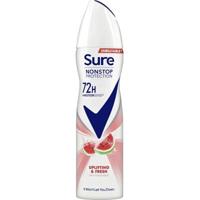 Sure Sure Women Antiperspirant - Uplifting&Fresh - 72H Nonstop Protection - 150ml Sure Sure Women Antiperspirant - Uplifting&Fresh - 72H Nonstop Protection - 150ml