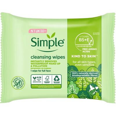 Simple Unscented Sensitive Skin Cleansing Wipes - 150 pcs Simple Unscented Sensitive Skin Cleansing Wipes - 150 pcs