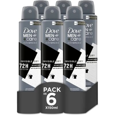 Dove Men+Care Invisible Dry 72h Deo - Paket av 6 Dove Men+Care Invisible Dry 72h Deo - Paket av 6