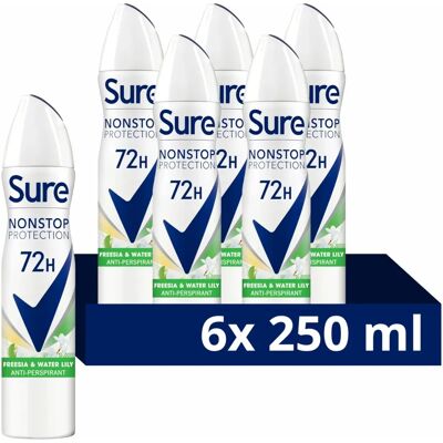 Sure Brand Freesia & Water Lily Antiperspirant - Deodorant 6 Pack Sure Brand Freesia & Water Lily Antiperspirant - Deodorant 6 Pack