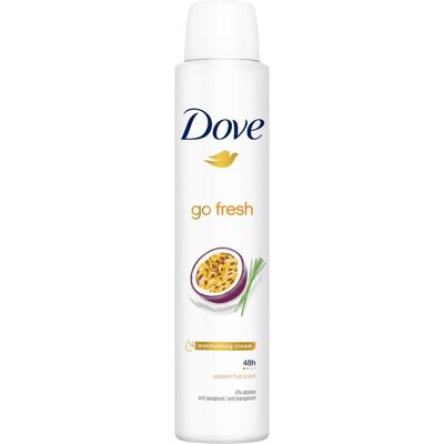 Dove Go Fresh Spray Deodorante Frutti della Passione e Lemongrass 200ml Dove Go Fresh Spray Deodorante Frutti della Passione e Lemongrass 200ml
