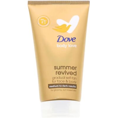 Dove Summer Revived - Itseruskettava - Vaaleasta Keskiväriseen / Keskivärisestä Tummempaan Dove Summer Revived - Itseruskettava - Vaaleasta Keskiväriseen / Keskivärisestä Tummempaan