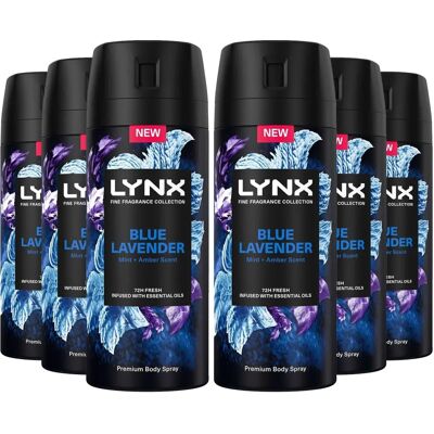 Lynx Blue Lavender Deodorant Body Spray - 72H Fragrance & Odour Control Lynx Blue Lavender Deodorant Body Spray - 72H Fragrance & Odour Control