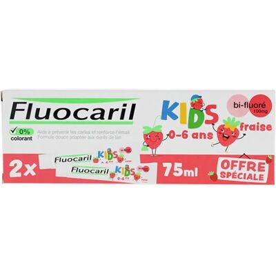 FLUOCARIL Kids Dentifrice Fraise - 0-6 Ans - Publicité FLUOCARIL Kids Dentifrice Fraise - 0-6 Ans - Publicité