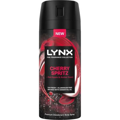 Lynx Men Deodorant Body Spray Cherry Spritz - 72hrs Freshness - 150ml Lynx Men Deodorant Body Spray Cherry Spritz - 72hrs Freshness - 150ml