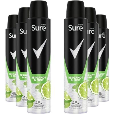Sure Men - Deodorant Spray Bergamot & Mint - 200ml Sure Men - Deodorant Spray Bergamot & Mint - 200ml