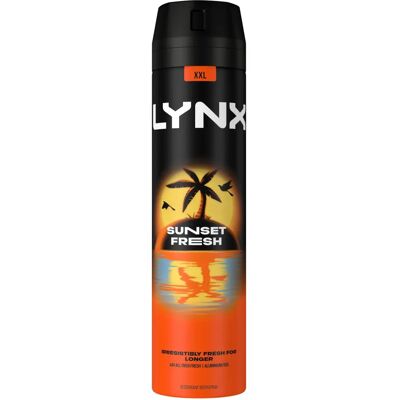 Lynx Sunset Fresh Deodorant Body Spray - 48h Protection - 250ml - 12 Pack Lynx Sunset Fresh Deodorant Body Spray - 48h Protection - 250ml - 12 Pack