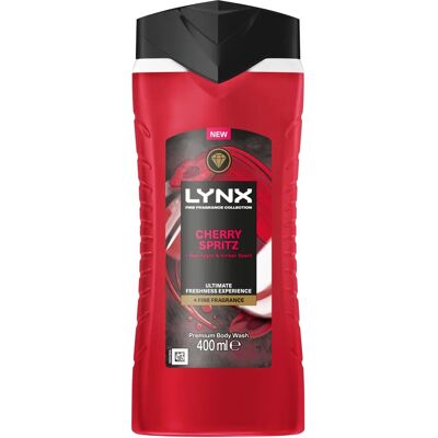 Lynx Cherry Spritz Body Wash - Men - 12 hrs Freshness - 400ml Lynx Cherry Spritz Body Wash - Men - 12 hrs Freshness - 400ml