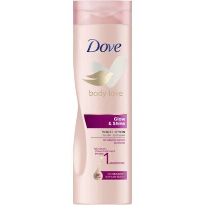 Dove Glow & Shine Body Lotion - Feuchtigkeitsspendend, Aufhellend, Für alle Hauttypen - 250ml Dove Glow & Shine Body Lotion - Feuchtigkeitsspendend, Aufhellend, Für alle Hauttypen - 250ml