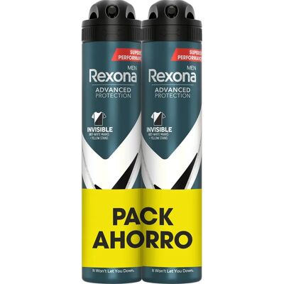 Rexona Men Invis Sp Duplo Advance Deodorant - Dezodorant, Mężczyzna, Opakowanie 2, Długotrwały, Niewidzialny Rexona Men Invis Sp Duplo Advance Deodorant - Dezodorant, Mężczyzna, Opakowanie 2, Długotrwały, Niewidzialny