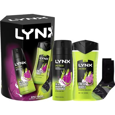 Zestaw prezentowy Lynx Epic Fresh Spray i żel pod prysznic - Zielony Zestaw prezentowy Lynx Epic Fresh Spray i żel pod prysznic - Zielony
