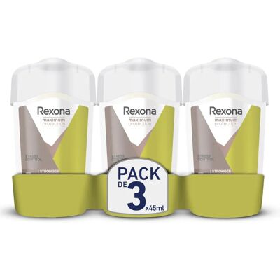 Rexona Maksimaalinen Suoja Stressin Hallinta Käsittely - 48h, 3x45ml Rexona Maksimaalinen Suoja Stressin Hallinta Käsittely - 48h, 3x45ml