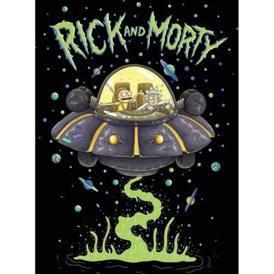 Rick and Morty Fleece Blanket - UFO Space Cruiser Design - Bed Throw - 100x150cm Rick and Morty Fleece Blanket - UFO Space Cruiser Design - Bed Throw - 100x150cm
