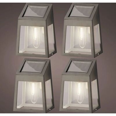 Lumineo 898174 Solar LED Wandleuchte - 4 Stück - 5 Lm Lumineo 898174 Solar LED Wandleuchte - 4 Stück - 5 Lm