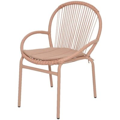 IPERBRIKO Silla Salento Rosa Exterior de Mimbre - Silla IPERBRIKO Silla Salento Rosa Exterior de Mimbre - Silla