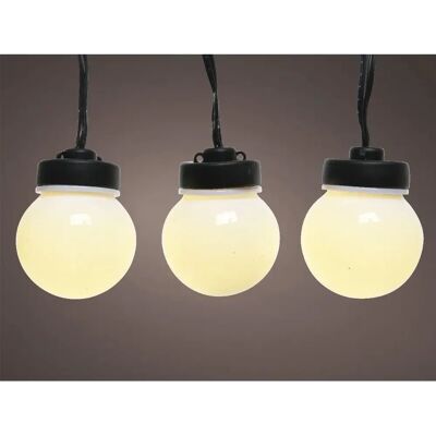 Guirlandes extérieures Jardideco 24 ampoules 120m - Cordon, Blanc chaud - Lumières pour parasols et jardin - Publicité Guirlandes extérieures Jardideco 24 ampoules 120m - Cordon, Blanc chaud - Lumières pour parasols et jardin - Publicité