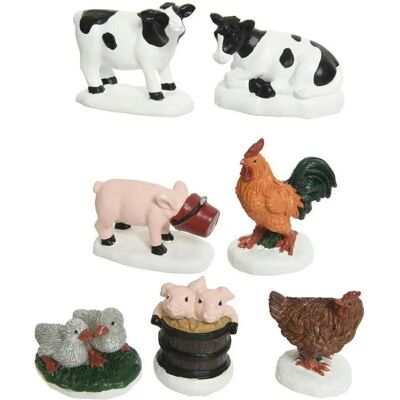 Bigbuy Home Decorative Figure - Animal Set, White/Green - Decor Bigbuy Home Decorative Figure - Animal Set, White/Green - Decor