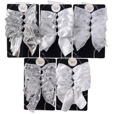 BigBuy - Christmas Decorations Set Silver Loops - Zilver - Decoratieve set BigBuy - Christmas Decorations Set Silver Loops - Zilver - Decoratieve set