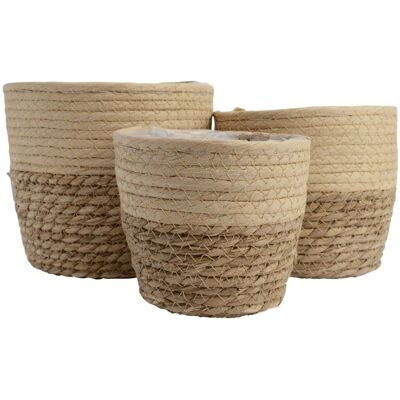 Set di Cesti Decoris Juta - Naturale, 20x20x17cm - Set di cesti Set di Cesti Decoris Juta - Naturale, 20x20x17cm - Set di cesti