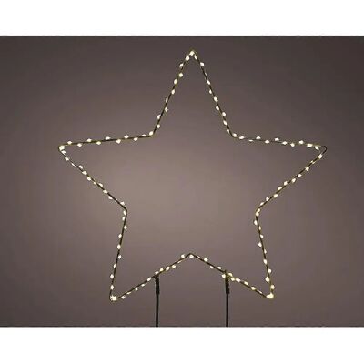 Estrella de Navidad de PVC Lumineo con estaca 38 cm MicroLED - Decoración Navideña Estrella de Navidad de PVC Lumineo con estaca 38 cm MicroLED - Decoración Navideña