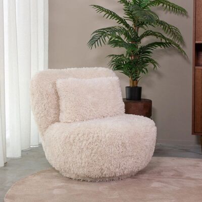 LABEL51 - Doodle - Creme - Fluffy - Fauteuil LABEL51 - Doodle - Creme - Fluffy - Fauteuil