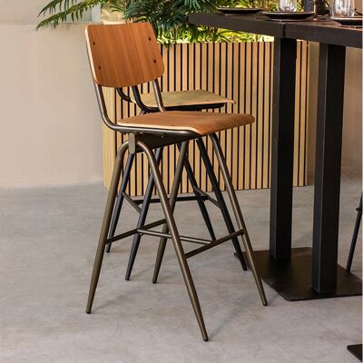LABEL51 Barkruk Solid - Walnoot - Bar stool LABEL51 Barkruk Solid - Walnoot - Bar stool