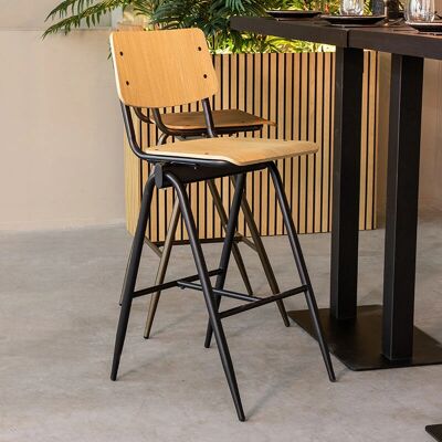 LABEL51 - Barkruk Solid - Natural - Wood - Bar stool LABEL51 - Barkruk Solid - Natural - Wood - Bar stool