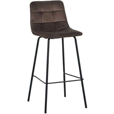 LABEL51 - Barkruk Bistro - Taupe - Fluweel - Bar stool LABEL51 - Barkruk Bistro - Taupe - Fluweel - Bar stool