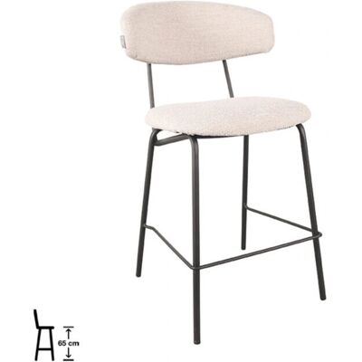 LABEL51 - Zack - Antraciet - Boucle - Barkruk LABEL51 - Zack - Antraciet - Boucle - Barkruk